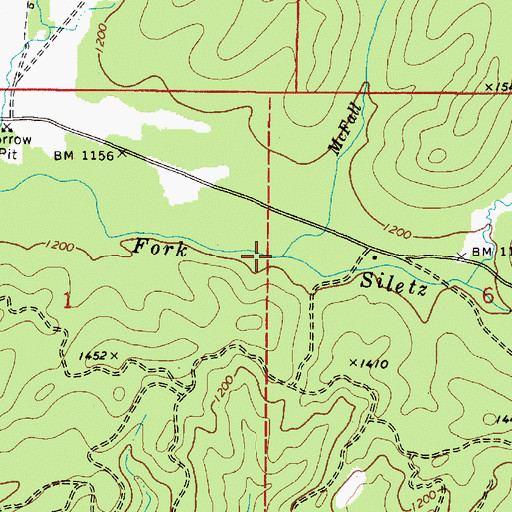 Topographic Map of McFall Creek, OR