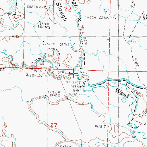 Topographic Map of McGee Slough, OR
