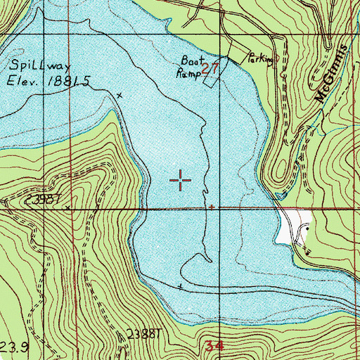 Topographic Map of McGinnis Creek, OR