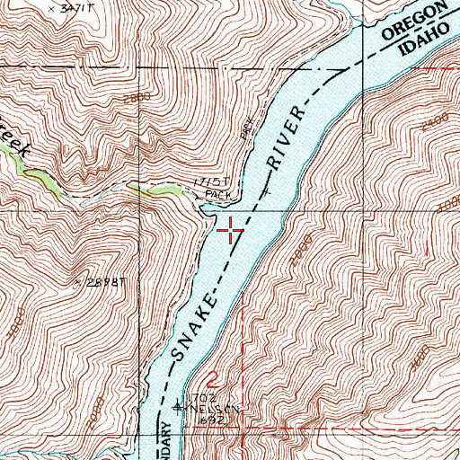 Topographic Map of McGraw Creek, OR