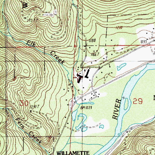 Topographic Map of McKenzie Elementary School, OR