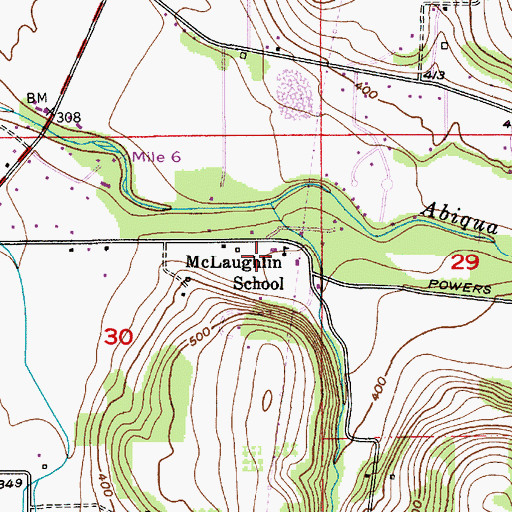 Topographic Map of McLaughlin School (historical), OR