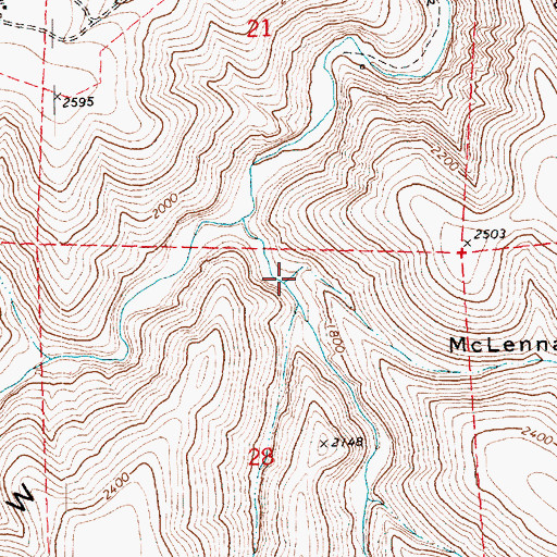 Topographic Map of McLennan Canyon, OR