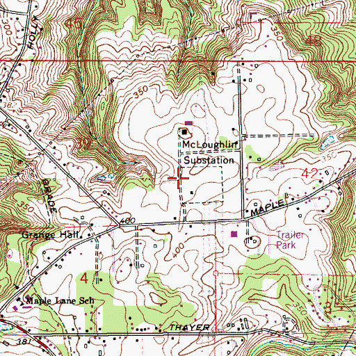 Topographic Map of McLoughlin Substation, OR