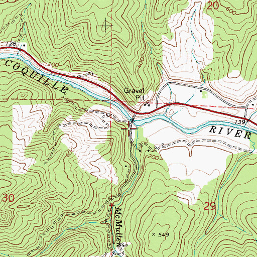 Topographic Map of McMullen Creek, OR