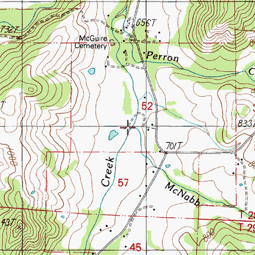 Topographic Map of McNabb Creek, OR