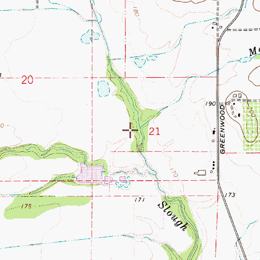 Topographic Map of McNary Branch, OR