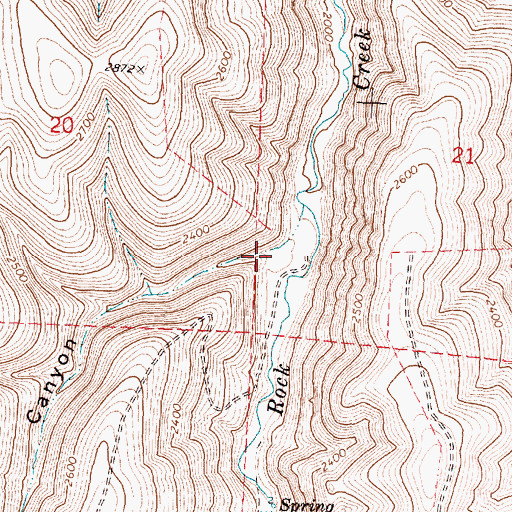 Topographic Map of McPherson Canyon, OR
