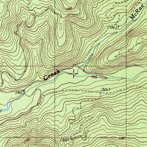 Topographic Map of McRae Creek, OR