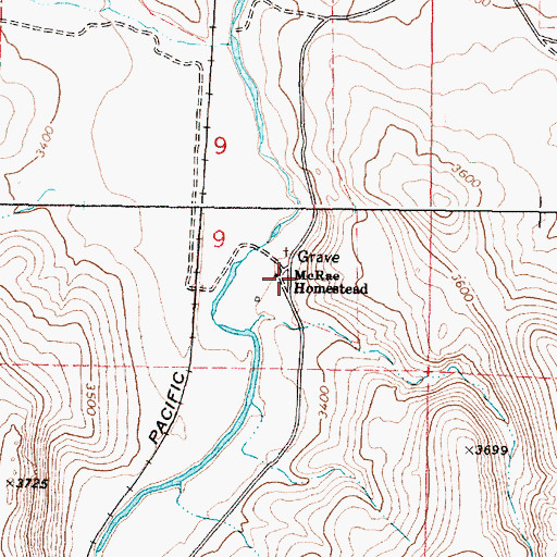 Topographic Map of McRae Homestead, OR