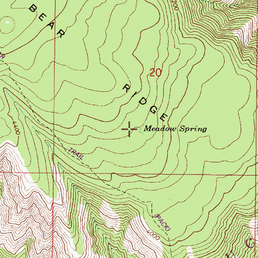Topographic Map of Meadow Spring, OR