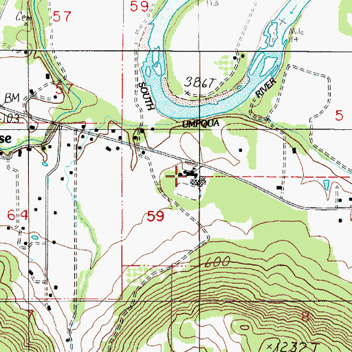Topographic Map of Melrose Elementary School, OR