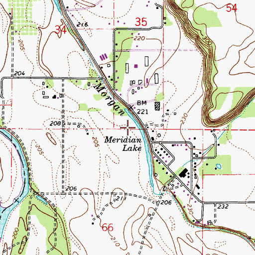 Topographic Map of Meridian Lake, OR