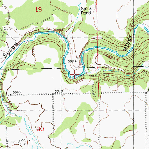 Topographic Map of Merritt Creek, OR
