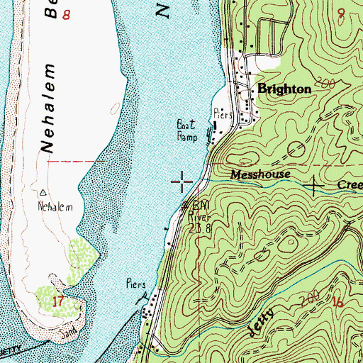 Topographic Map of Messhouse Creek, OR