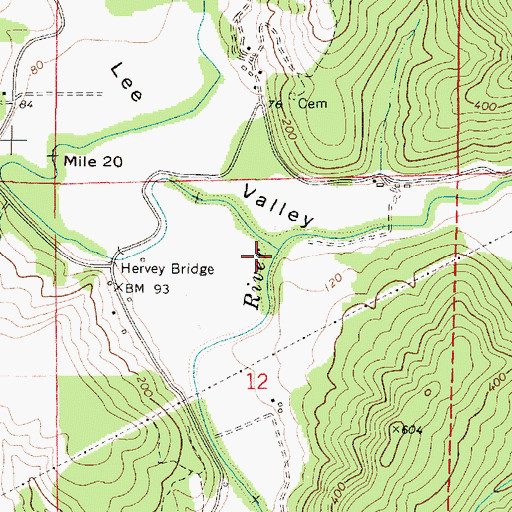 Topographic Map of Middle Creek, OR