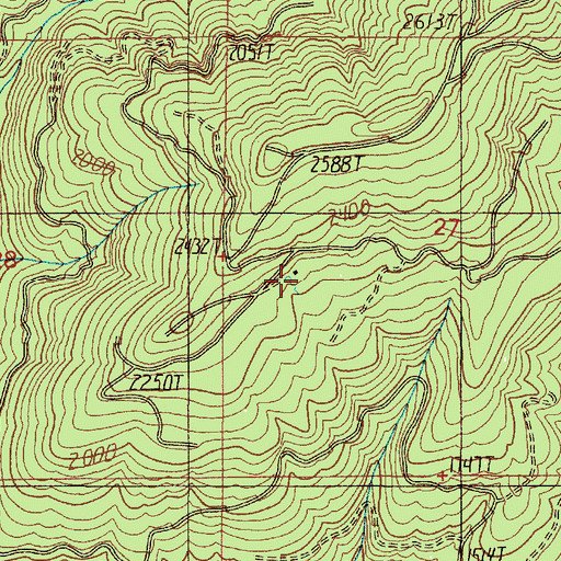 Topographic Map of Middle Creek Warden Station, OR