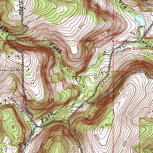 Topographic Map of Middle Fork Corral Creek, OR