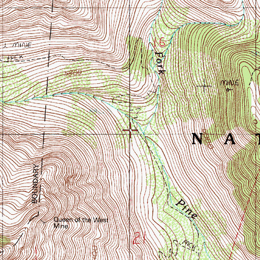 Topographic Map of Middle Fork Pine Creek, OR
