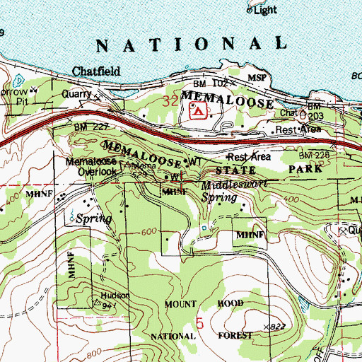Topographic Map of Middleswart Spring, OR