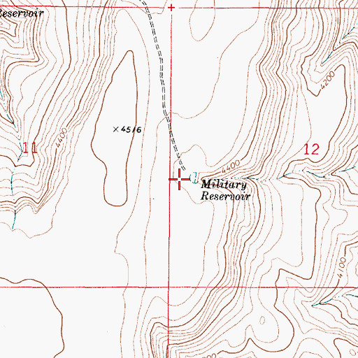 Topographic Map of Military Reservoir, OR
