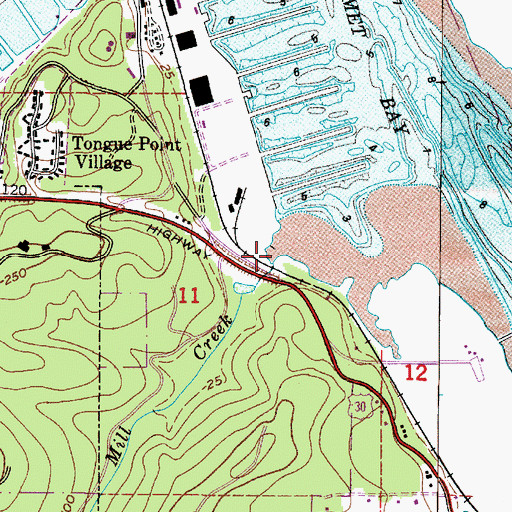 Topographic Map of Mill Creek, OR