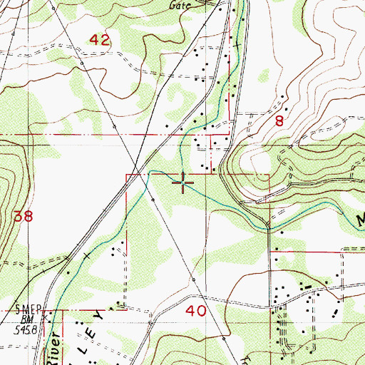Topographic Map of Mill Creek, OR