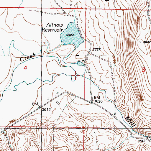 Topographic Map of Mill Gulch, OR
