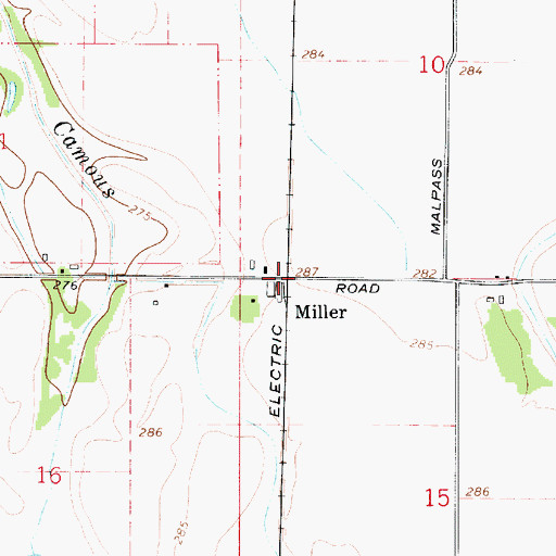 Topographic Map of Miller, OR