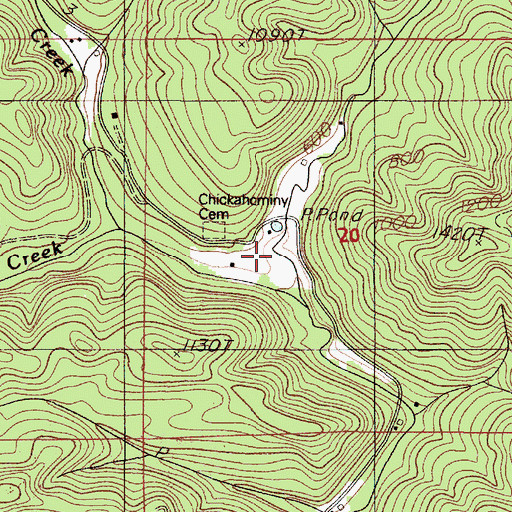Topographic Map of Miller Creek, OR