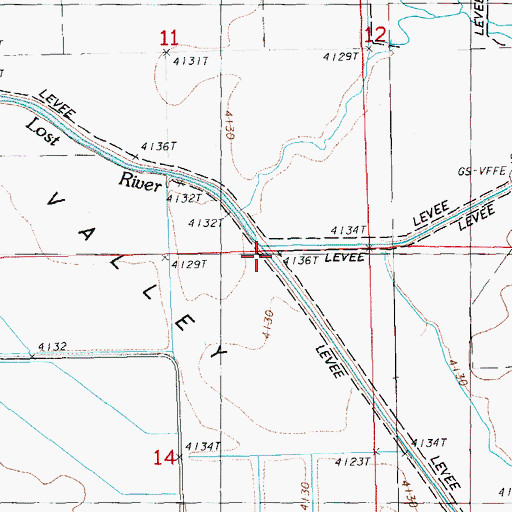 Topographic Map of Miller Creek, OR