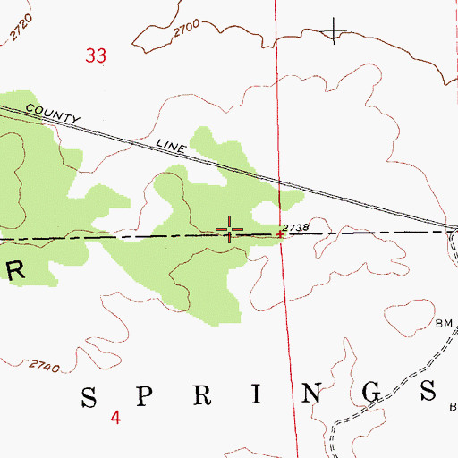 Topographic Map of Miller Flat, OR
