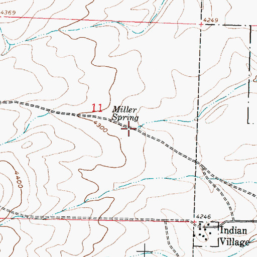 Topographic Map of Miller Spring, OR