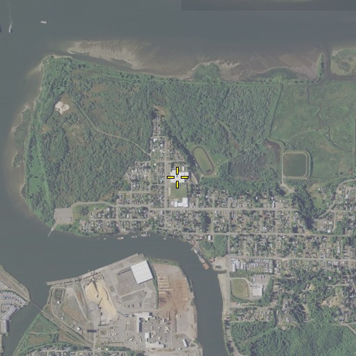 Aerial/Satellite Image of Millicoma Intermediate School, OR