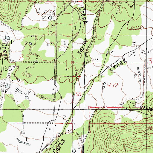 Topographic Map of Miners Creek, OR
