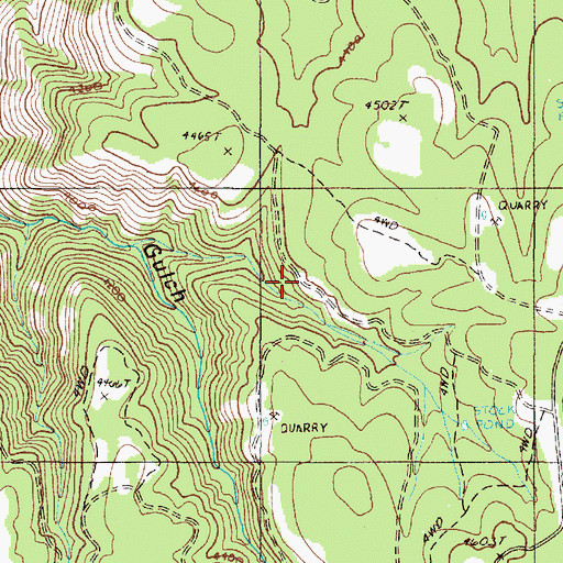 Topographic Map of Minor Spring, OR