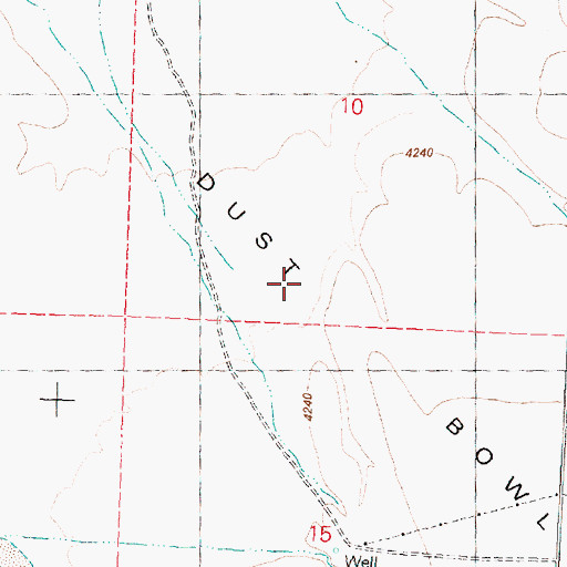 Topographic Map of Dust Bowl, OR