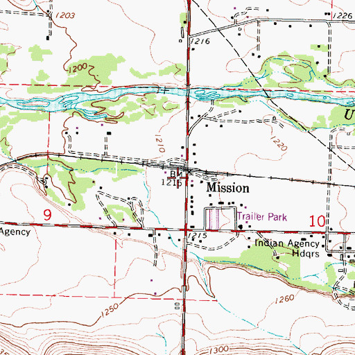 Topographic Map of Mission, OR