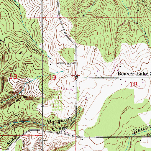 Topographic Map of Missouri Ridge, OR
