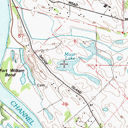 Topographic Map of Moar Lake, OR