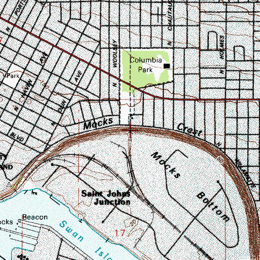 Topographic Map of Mocks Crest, OR