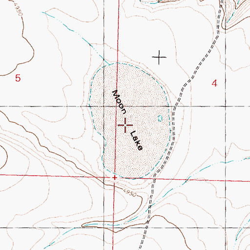 Topographic Map of Moon Lake, OR