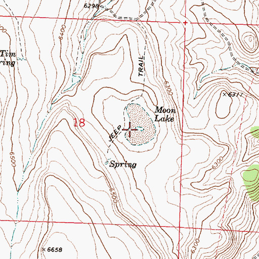 Topographic Map of Moon Lake, OR