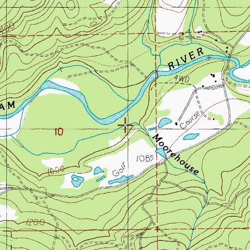 Topographic Map of Moorehouse Creek, OR