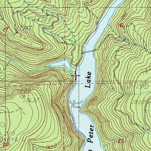 Topographic Map of Moose Creek, OR