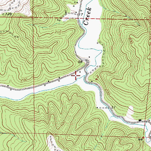 Topographic Map of Morgan Creek, OR