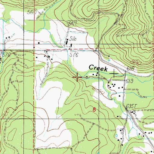 Topographic Map of Morgan Creek, OR