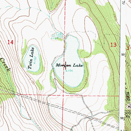Topographic Map of Morgan Lake, OR