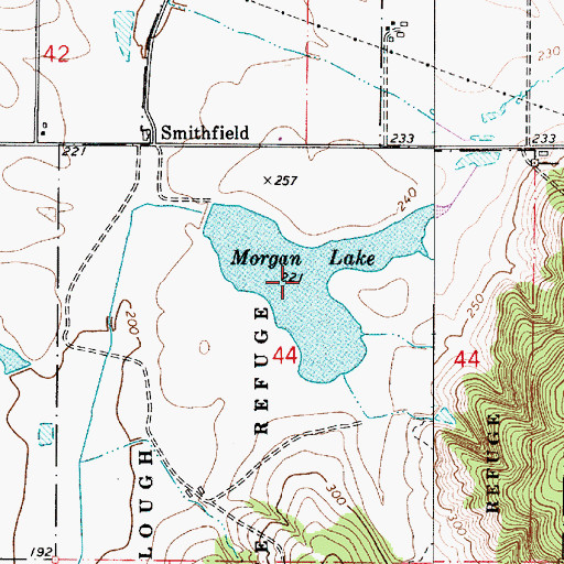 Topographic Map of Morgan Lake, OR