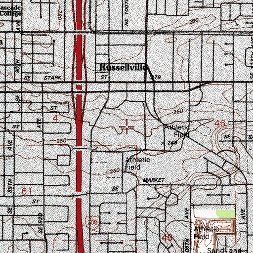 Topographic Map of Morningside Hospital (historical), OR
